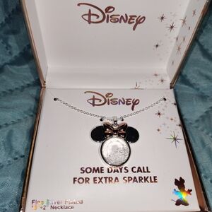 Disney Silver Necklace with Gold and Silver Pendant